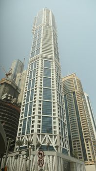 Residential skyscrapers with apartments in Dubai. UAE