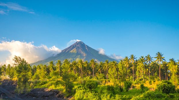 Mayon Volcano is an active stratovolcano in the province of Albay in Bicol Region, on the island of Luzon in the Philippines. Renowned as the perfect cone because of its symmetric conical shape