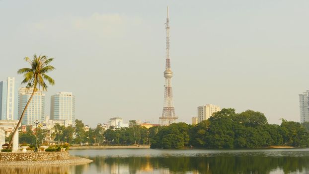 Tv tower in Hanoi city. Vietnam. 2016 year