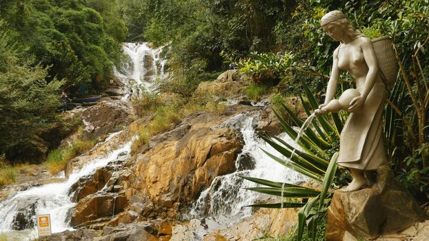 Datanla waterfall in DaLat, Vietnam 2016. Asia Summer