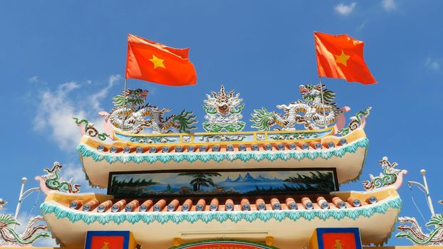 Buddhist house pagoda in Danang Vietnam 2016 Asia