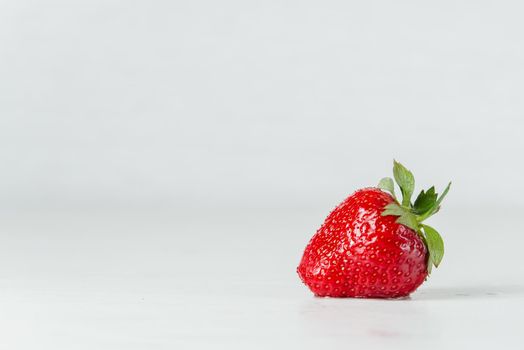 Red strawberry healthy vitamin berry isolated on white background