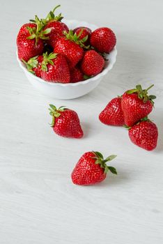 Red strawberry healthy vitamin berry isolated on white background