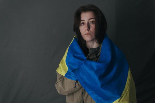 Ukrainian woman with molotov standing for her country