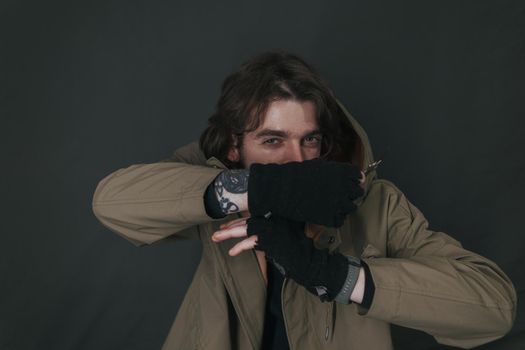 Ukrainian man with molotov ready to throw