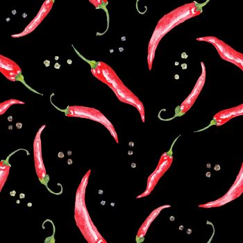 Seamless kitchen spicy background for textile design