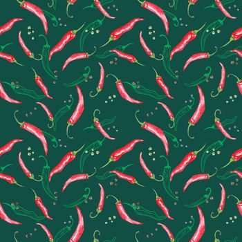 Seamless kitchen spicy background for textile design