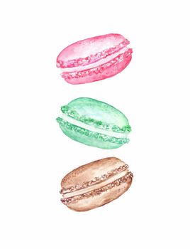 Sweet french colorful pastry drawing