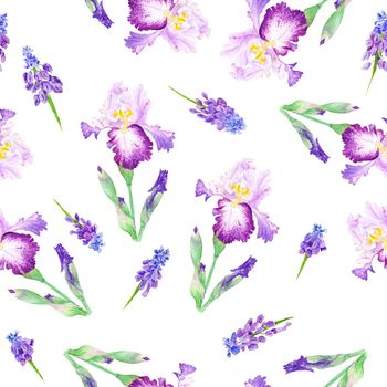 Romantic floral lavender purple pattern