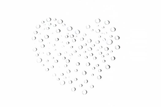 Crystal clear transparent shiny love symbol