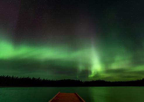 Aurora explosion in Saskatchewan Canada very colorful pulsating