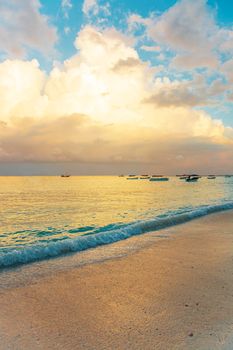 Zanzibar Nungwi beach blue water view