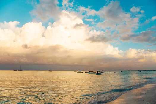 Zanzibar Nungwi beach blue water view