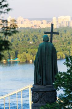 Prince Vladimir on a hillside in Kiev overlooking the Dnieper. High quality photo