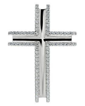 Grunge Religion Cross. Black Paint. High quality photo