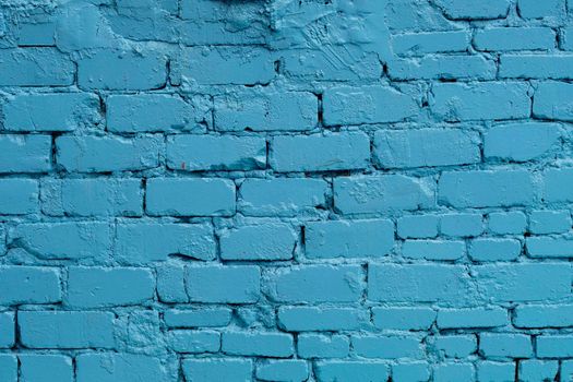 Modern blue brick wall texture for background