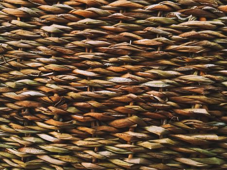 Wicker texture background, natural construction material and interior design concept