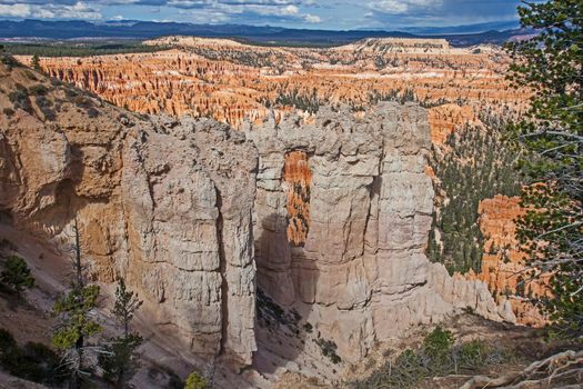 View over Bryce Canyon National Park Utah from the Rim Trail,