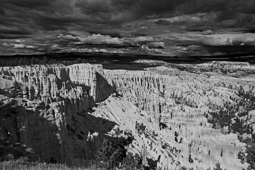 View over Bryce Canyon National Park Utah from the Rim Trail,