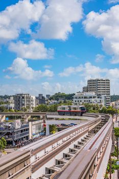 Naha city monorail in Okinawa island