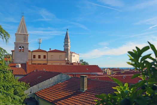 Piran town on Adriatic sea, one of major tourist attractions in Slovenia