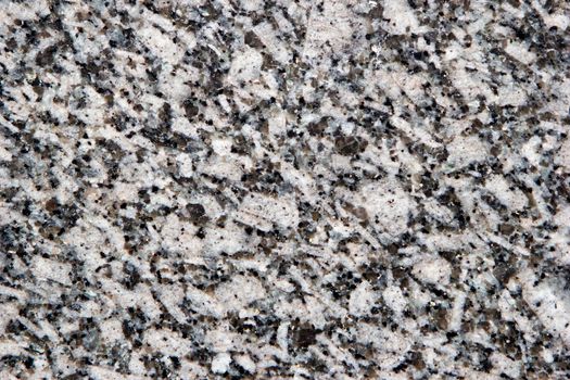 Granite texture close-up. Natural black and white granite. Top view