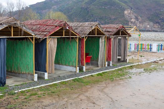 Beautiful Huts in a restaurant