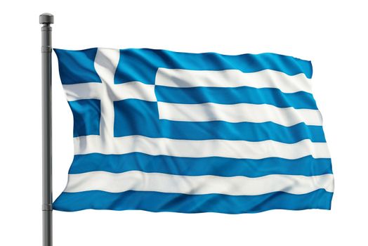 Greek flag isolated on white background