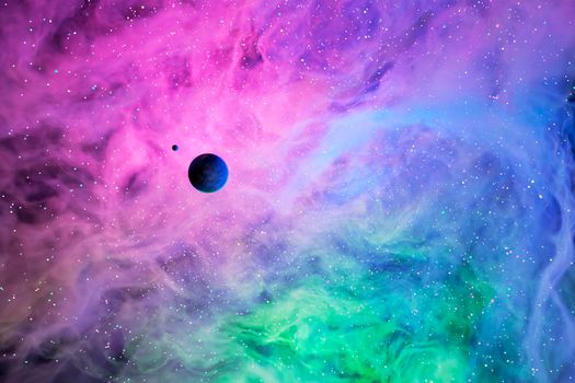 Unknown planet from outer space. Space nebula. Cosmic cluster of stars. Outer space background. 3D render.