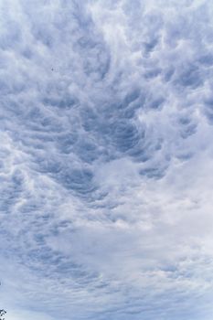 Terrible sky storm with beautiful blue clouds. Nature of native land. Windy weather