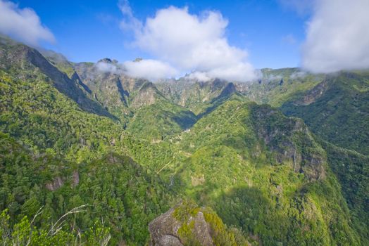 nice mountains in Madeira island . High quality photo