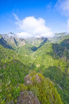 nice mountains in Madeira island . High quality photo