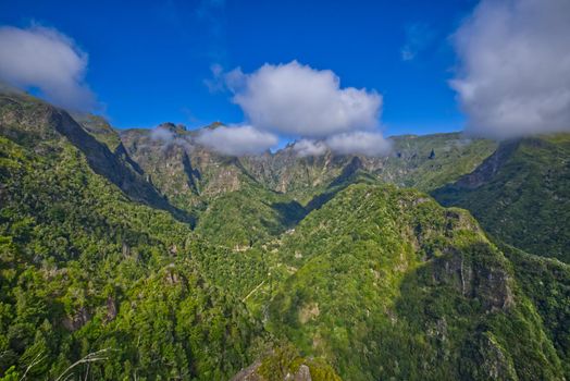 nice mountains in Madeira island . High quality photo