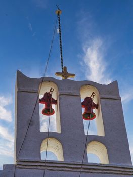 Belfry of orthodox church in Greece, Sifnos island