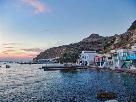 The fishing village Klima on Milos island Greece