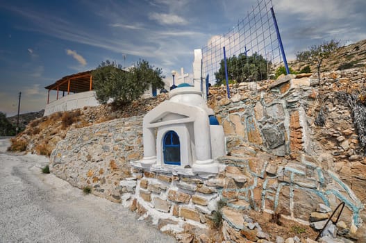 Panoramic view of the nature of Sikinos island in Greece, Cyclades