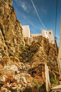 Traditional Chora village in the beautiful island of Serifos in Cyclades, Greece