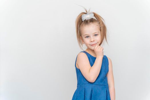 kid posing in the studio