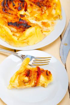 fresh baked  homemade rustic pears pie macro closeup 