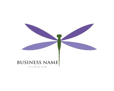 dragon fly logo icon vector