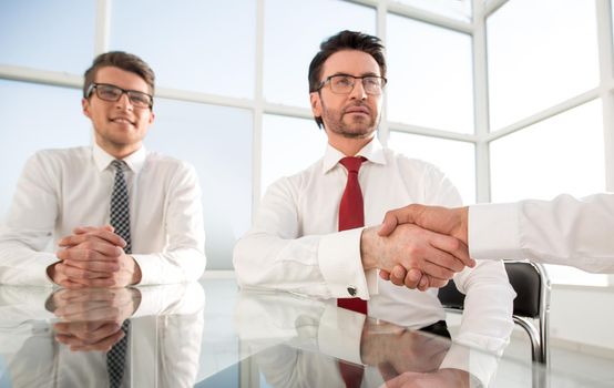 business partners shaking hands.business concept