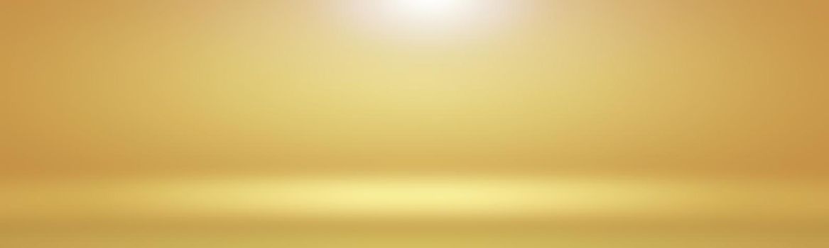 Abstract Luxury Gold yellow gradient studio wall, well use as background,layout,banner and product presentation