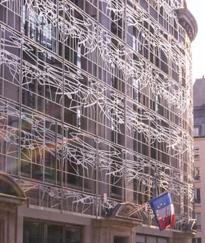 Facade of the Ministere De La Culture covered with a shaped lattice Paris, France