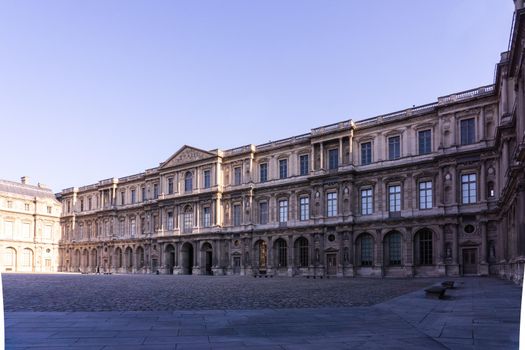 Ancient courtyard of the Louvre in Paris, France