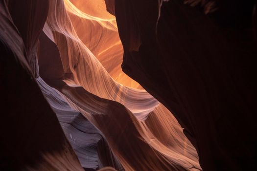 Antelope canyon curves in a specially beautiful place in the USA