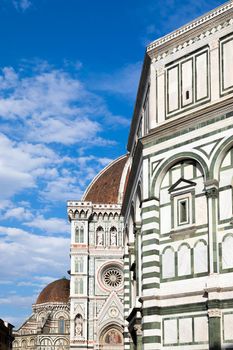 Florence, Italy. The romantic and colorful cathedral - also named Duomo di Firenze - built by Medici family in the Renaissance era.