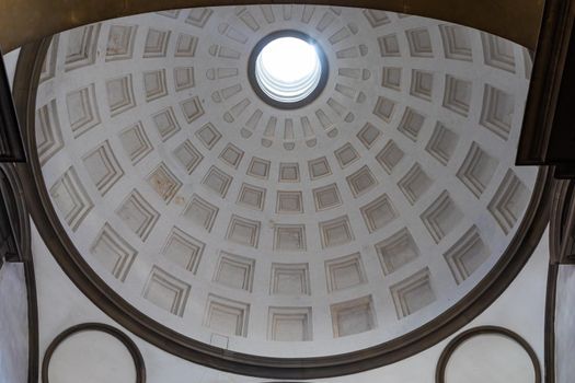 Florence, Italy - circa July 2021. Medici Chapels interior - Cappelle Medicee. Michelangelo Renaissance art.