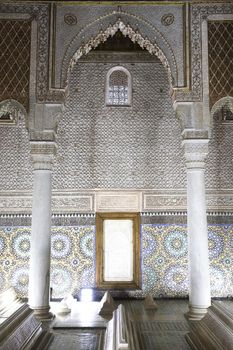 Saadiens Tombs in Marrakech City in Morocco