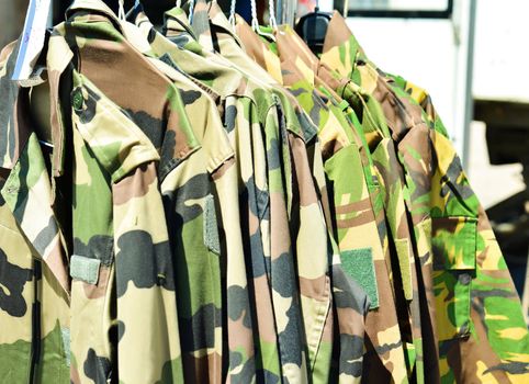 Military uniform camouflage sold on the market