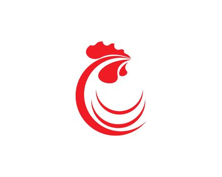 Rooster Logo Template vector illustration